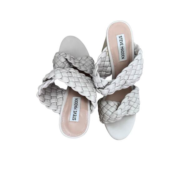 Steve Madden Women's Cream Beige Braided Twisted Heels Size 11M - Picture 7 of 10